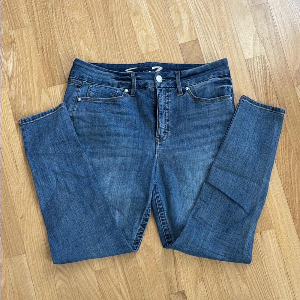 Seven7 Tummyless High Rise Women's Blue Jeans sz 16